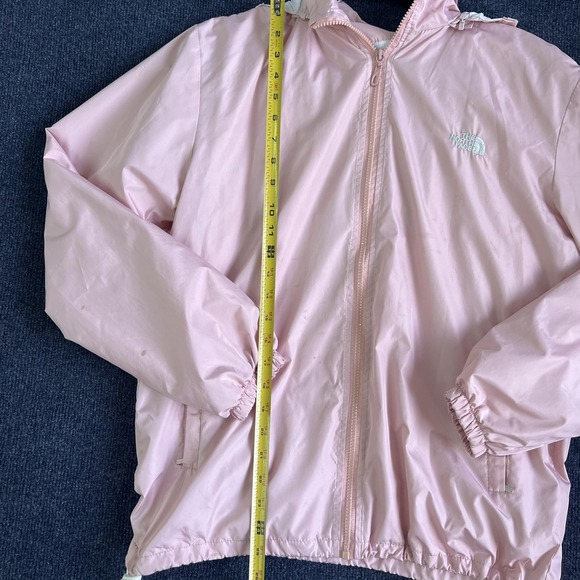 The North Face Jacket Womens Large Pink Hooded Full Zip Lightweight Windbreaker - Picture 5 of 8